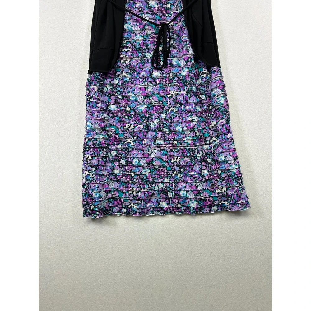 Floral Ruffle Party Dress Speechless Kid Size 16 Purple Black Shrug E3775D01MTFG
